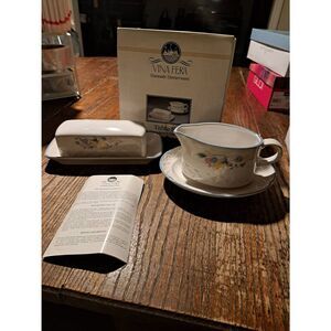 Vintage in the Box Vina Fera Japan Dinnerwear Table Set Gravy Dish and Butter